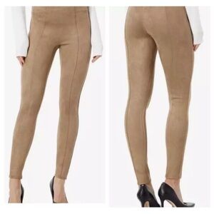 Spanx Faux Suede Leggings Camel Tan Women’s Size S Ankle